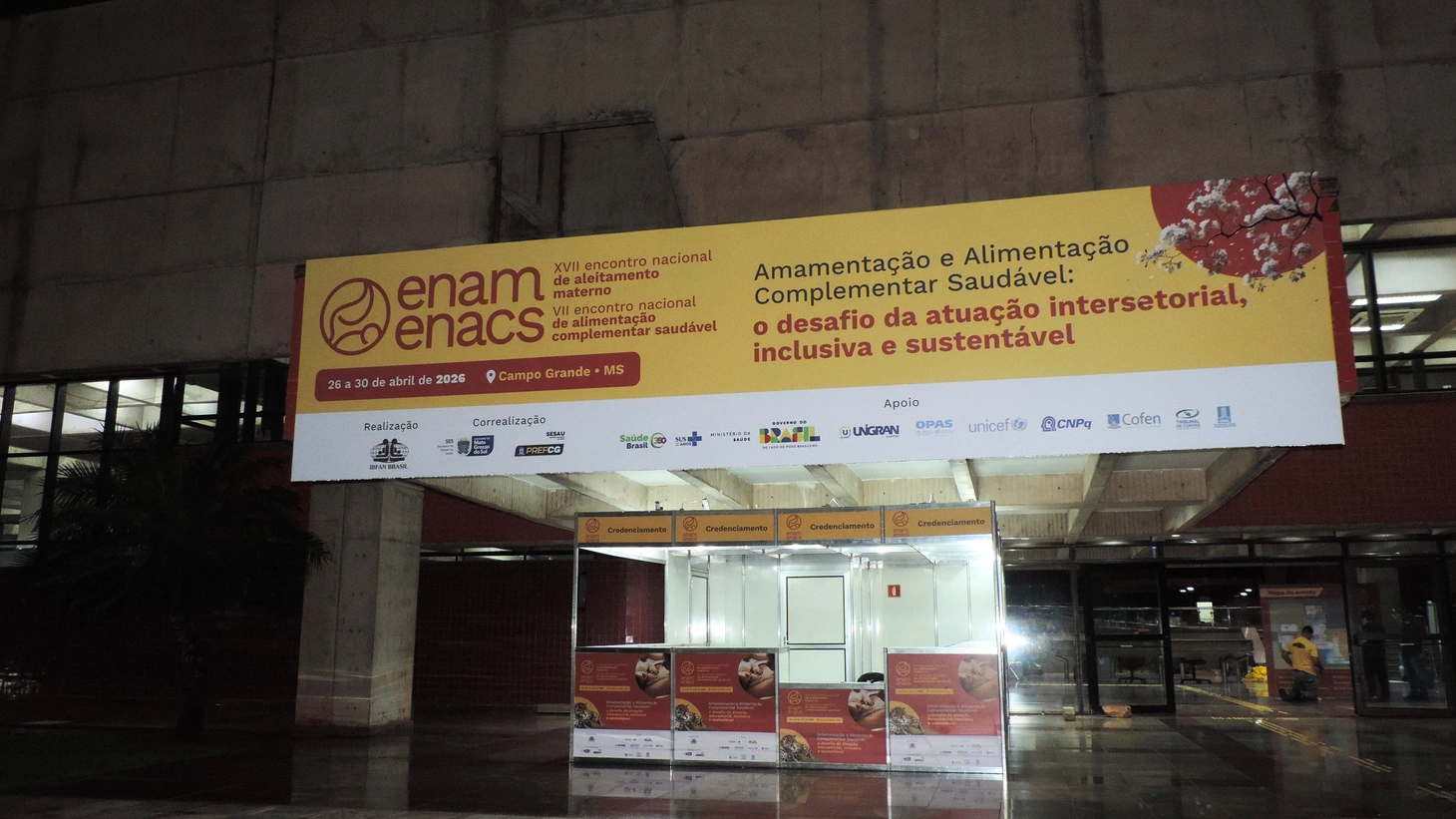 Fachada e credenciamento do ENAM ENACS 2026