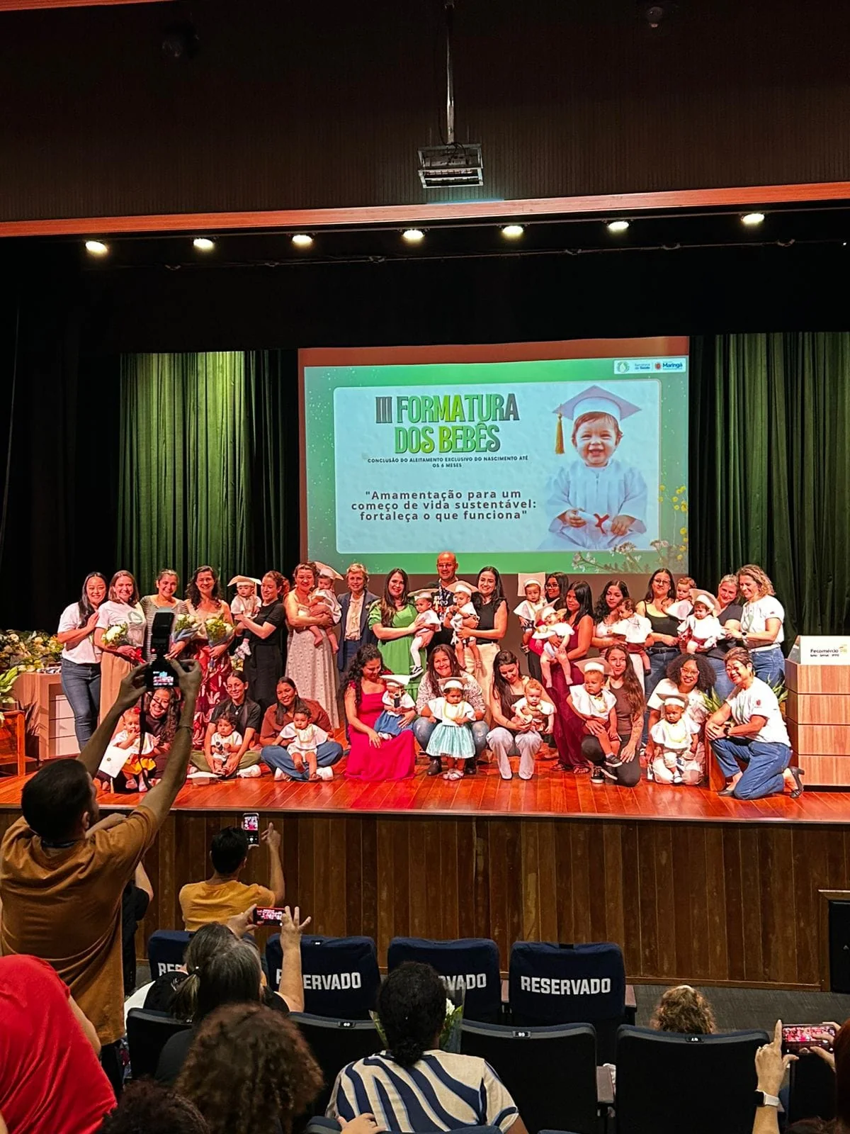 Registro da atividade Formatura dos bebês amamentados exclusivamente por seis meses, enviado por Lívia Bortolato Bassan